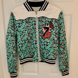 Maje Bert Floral Bomber Jacket Size 38/M/2